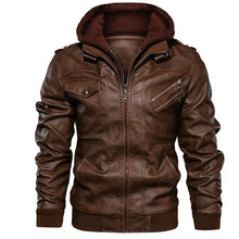 Load image into Gallery viewer, KB New Men's Leather Jackets Autumn Casual Motorcycle PU Jacket Biker Leather Coats Brand Clothing EU Size SA722
