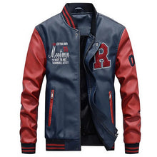 Load image into Gallery viewer, Men Embroidery Baseball Pu Leather Jackets
