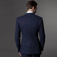 Load image into Gallery viewer, Men Suit Men Tuxedo Custom Made Wedding Suits For Men Tailored Light Navy Blue Mens Suits With Pants Costume Sur Mesure Homme
