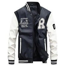 Load image into Gallery viewer, Men Embroidery Baseball Pu Leather Jackets
