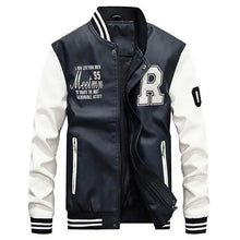 Load image into Gallery viewer, Men Embroidery Baseball Pu Leather Jackets
