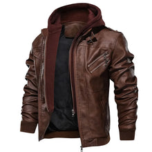 Load image into Gallery viewer, KB New Men's Leather Jackets Autumn Casual Motorcycle PU Jacket Biker Leather Coats Brand Clothing EU Size SA722
