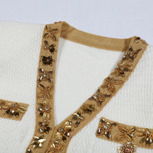 画像をギャラリービューアに読み込む, Sequined Beaded Knitted  Cardigan Two-Piece Skirt
