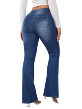Cargar imagen en el visor de la galería, Jeans elásticos de cintura alta para mujer
