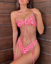 Lade das Bild in den Galerie-Viewer, Sexy Brazilian Print  Halter Backless Swimsuit
