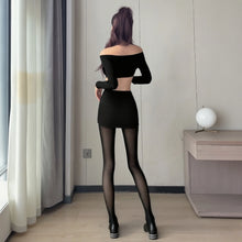 画像をギャラリービューアに読み込む, Off Shoulder Long Sleeve Casual Solid Skinny Jumpsuit
