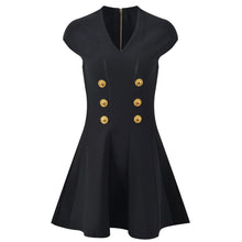 画像をギャラリービューアに読み込む, Elegant Style Lady Knits V-neck-  Sleeveless  Mini Dress
