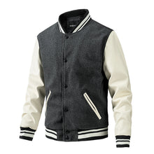 Load image into Gallery viewer, Men Baseball  Patchwork Custom Varsity Bomber Jacket
