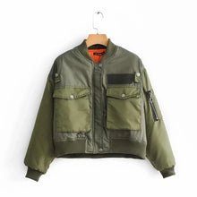 Load image into Gallery viewer, Ladies Elastic Sleeves Zipper Jacket
