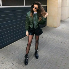 Load image into Gallery viewer, Ladies Elastic Sleeves Zipper Jacket
