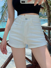 Load image into Gallery viewer, Solid High Waist Denim Shorts
