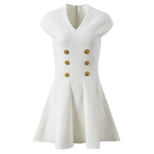 画像をギャラリービューアに読み込む, Elegant Style Lady Knits V-neck-  Sleeveless  Mini Dress
