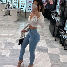 Lade das Bild in den Galerie-Viewer, High Waist Stretch Skinny Pencil Skinny Jeans
