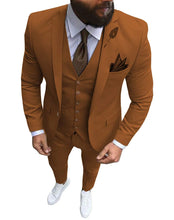 Load image into Gallery viewer, Men's Suits Prom Tuxedo Slim Fit 3 Piece Groom Wedding Suit For Men Custom Blazer Terno Masuclino 3 Pieces (jacket+vest+pant)
