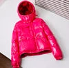 Charger l'image dans la galerie, Parka Hooded Padded Black Shiny Puffer Jacket

