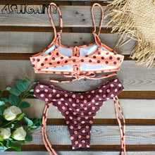 Lade das Bild in den Galerie-Viewer, Sexy Brazilian Print  Halter Backless Swimsuit
