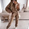 Cargar imagen en el visor de la galería, Conjunto de dos piezas de pantalón y manga larga con capucha para mujer
