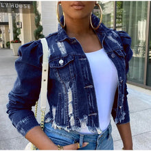 Load image into Gallery viewer, Autumn Women Sexy Ripped Denim Jackets

