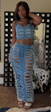 Load image into Gallery viewer, Womens Denim Maxi Dress Set
