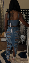 Load image into Gallery viewer, Womens Denim Maxi Dress Set
