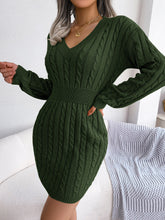 Load image into Gallery viewer, Ins Style Real Shot Autumn and Winter European and American Fashion Waist Twist Hip Dress Sweater Skirt Amazon Cross-Border Women's Clothing
