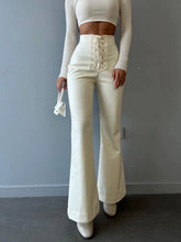 Lade das Bild in den Galerie-Viewer, High Waist Flared Pants PU Leather
