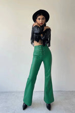 Lade das Bild in den Galerie-Viewer, High Waist Flared Pants PU Leather
