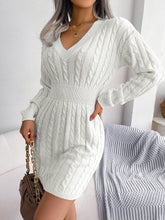 Load image into Gallery viewer, Ins Style Real Shot Autumn and Winter European and American Fashion Waist Twist Hip Dress Sweater Skirt Amazon Cross-Border Women's Clothing
