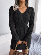 Load image into Gallery viewer, Ins Style Real Shot Autumn and Winter European and American Fashion Waist Twist Hip Dress Sweater Skirt Amazon Cross-Border Women's Clothing
