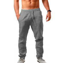 画像をギャラリービューアに読み込む, Men's Breathable Cotton Linen Casual Trousers Men Cotton and Linen Pants Summer
