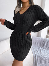 Load image into Gallery viewer, Ins Style Real Shot Autumn and Winter European and American Fashion Waist Twist Hip Dress Sweater Skirt Amazon Cross-Border Women's Clothing
