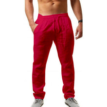 画像をギャラリービューアに読み込む, Men's Breathable Cotton Linen Casual Trousers Men Cotton and Linen Pants Summer
