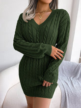Load image into Gallery viewer, Ins Style Real Shot Autumn and Winter European and American Fashion Waist Twist Hip Dress Sweater Skirt Amazon Cross-Border Women's Clothing
