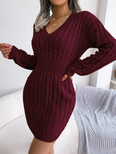 Load image into Gallery viewer, Ins Style Real Shot Autumn and Winter European and American Fashion Waist Twist Hip Dress Sweater Skirt Amazon Cross-Border Women's Clothing
