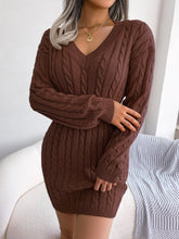 Load image into Gallery viewer, Ins Style Real Shot Autumn and Winter European and American Fashion Waist Twist Hip Dress Sweater Skirt Amazon Cross-Border Women's Clothing
