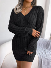 Load image into Gallery viewer, Ins Style Real Shot Autumn and Winter European and American Fashion Waist Twist Hip Dress Sweater Skirt Amazon Cross-Border Women's Clothing
