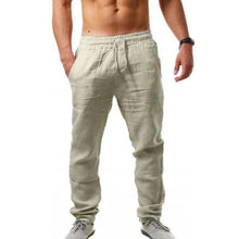 画像をギャラリービューアに読み込む, Men's Breathable Cotton Linen Casual Trousers Men Cotton and Linen Pants Summer
