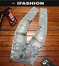 Load image into Gallery viewer, Broken Hole Nostalgic Cassic  Slim fit Denim pants
