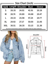 Load image into Gallery viewer, Women's  Denim Long Sleeve Oversized Button Jacket
