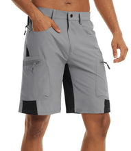 Cargar imagen en el visor de la galería, Pantalones cortos TACVASEN de verano para hombre, de secado rápido, hasta la rodilla, para senderismo, pesca, running, ligeros y con múltiples bolsillos.
