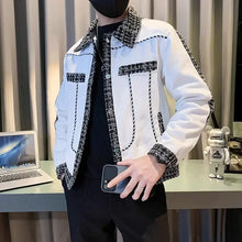 Load image into Gallery viewer, Men's Black Male  Splicing  Korean Reviews Stylish Jacket
