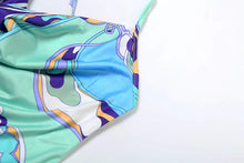 Cargar imagen en el visor de la galería, Weird Puss Colorful Print Backless Sleeveless Dress
