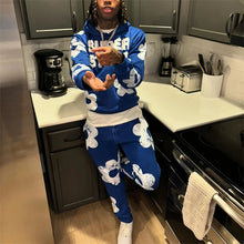 Load image into Gallery viewer, Men Clothing Embroidery Sweatshirt  Pant Sets
