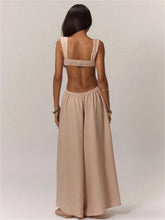 Load image into Gallery viewer, Hollow Out Slim Solid Color Sleeveless Casual Elegant Temperament Simple Jumpsuit

