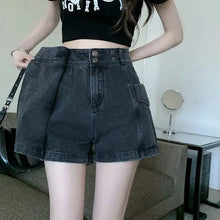Load image into Gallery viewer, High Waist Denim Women Loose Slimming Hip Covering Skirt  Shorts
