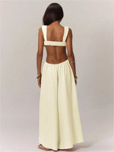 Load image into Gallery viewer, Hollow Out Slim Solid Color Sleeveless Casual Elegant Temperament Simple Jumpsuit
