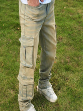 Load image into Gallery viewer, Casual Straight Jeans Mens Vintage Multi Pocket Patchwork Denim Jeans
