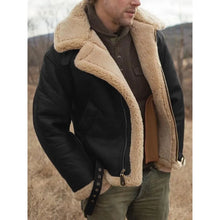 Load image into Gallery viewer, Men's  Jackets Leather and Fur Integrated  Jacket
