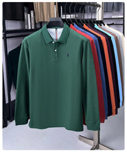 Load image into Gallery viewer, High end brand 100% cotton long sleeve polo shirt fashion luxury pony embroidery business casual comfort new Paul men's T-shirt
