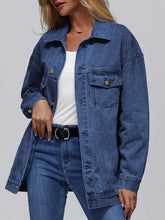 Load image into Gallery viewer, Women's  Denim Long Sleeve Oversized Button Jacket
